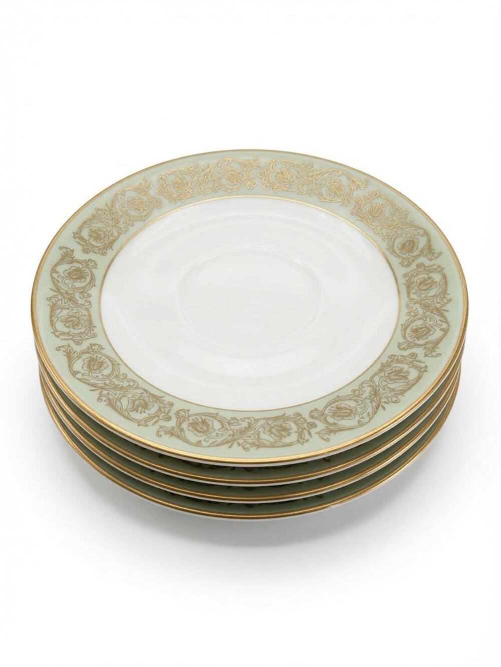 Vintage Yamaka Renaissance 2659R China Dinner Plates Set of 4, 10.25 Inch